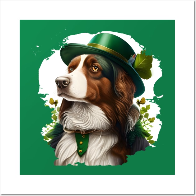 Dog Waiting For St. Patrick's Day Wall Art by Freeman Thompson Weiner